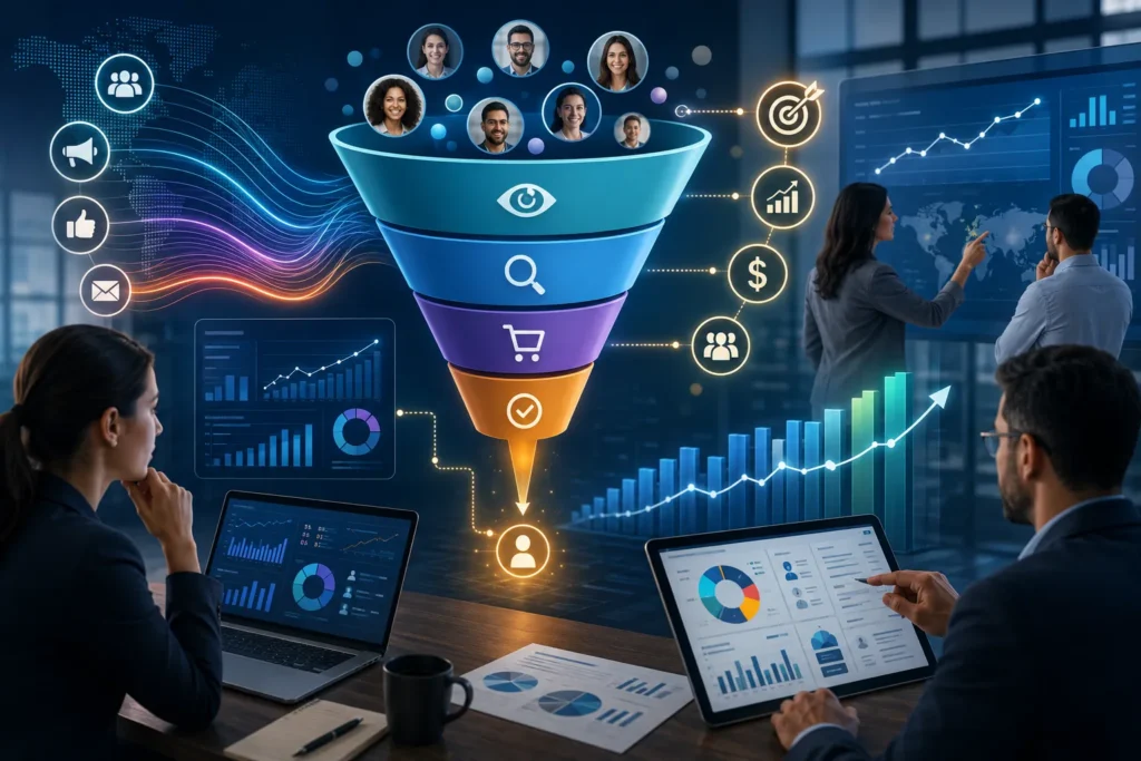 Inteligencia de ventas marketing funnel